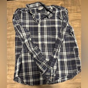 Merona Blue and White Casual Button Down Shirt